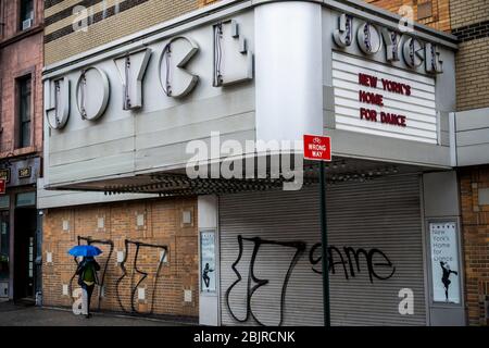 Chiuso Joyce Theatre a Chelsea a New York il martedì 21 aprile 2020. (© Richard B. Levine) Foto Stock