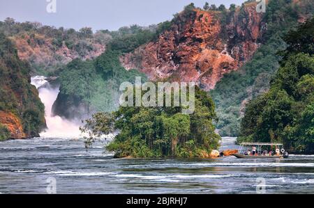 Le Cascate di Murchison al Parco Nazionale delle Cascate di Murchison in Uganda Foto Stock