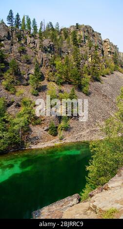 Silver Springs lago appena fuori fernie bc Foto Stock