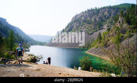 Silver Springs lago appena fuori fernie bc Foto Stock
