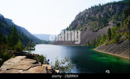 Silver Springs lago appena fuori fernie bc Foto Stock