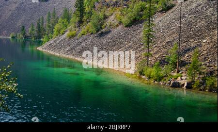 Silver Springs lago appena fuori fernie bc Foto Stock