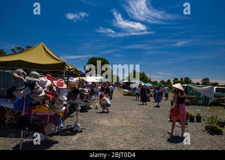 Daylesford Sunday Market, Daylesford Spa Country Railway, Daylesford, Victoria, Australia Foto Stock