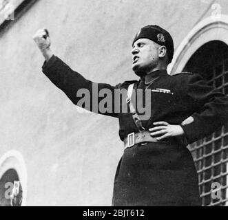 Dittatore italiano Benito Mussolini Foto Stock