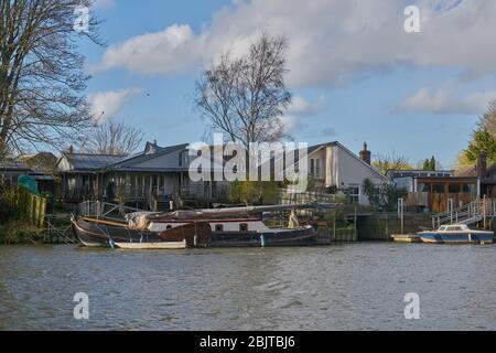 isola di torta di anguille fiume tamigi Foto Stock