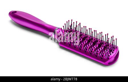 Nuovo pennello rosa isolato su sfondo bianco. Foto Stock