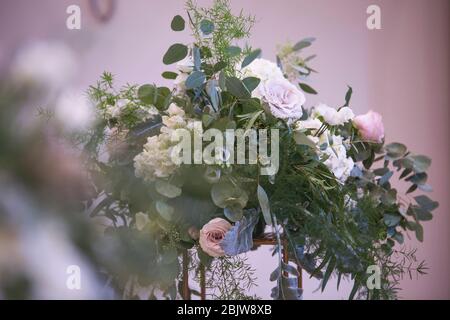 rosa ambiente matrimonio fiore mazzo decorazione Foto Stock