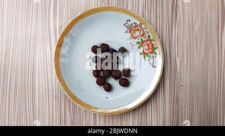 Caffè in grani non lavorati, ancora puri Foto Stock