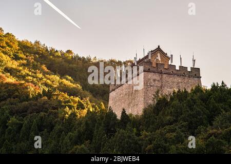 Juyongguan, Passo Juyong della Grande Muraglia Cinese nel Distretto di Changping, a circa 50 chilometri a nord dal centro di Pechino, Cina Foto Stock