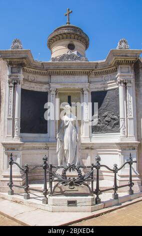 Cimitero la Recoleta. Buenos Aires, Argentina - Gennaio 28 2019. Il Cimitero di la Recoleta (in spagnolo: Cementerio de la Recoleta) è un cimitero situato in Foto Stock