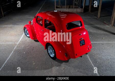 Red Ford Pop classico britannico hot rod Foto Stock