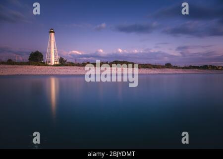 Gasparilla Island Lighthouse in Boca Grande. Boca Grande, Florida, Stati Uniti d'America. Foto Stock