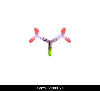 Il dimetilsolfossido (DMSO) è un composto organosolfo di formula (CH3)2SO. Questo liquido incolore è un importante solvente aprotico polare Foto Stock