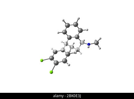 La sertralina (Zoloft, Lubal) è un antidepressivo della classe SSRI (Selective serotonin Reuptake Inhibitor). Foto Stock