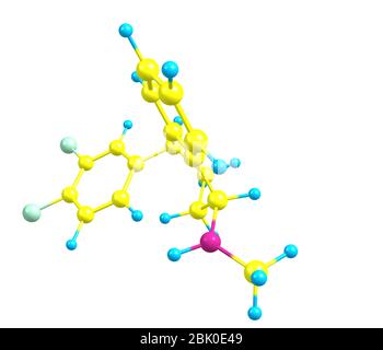 La sertralina (Zoloft, Lubal) è un antidepressivo della classe SSRI (Selective serotonin Reuptake Inhibitor). Foto Stock