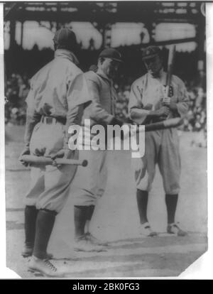 Honus Wagner, Pittsburgh NL e Ty Cobb, Detroit AL (baseball) Foto Stock