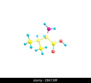 La valina (Val) è un amminoacido con formula chimica HO2CCH(NH2)CH(CH3)2 Foto Stock
