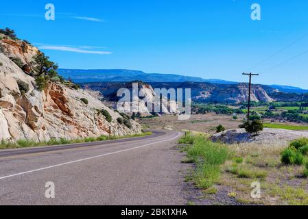 Utah Scenic Byway 12 vicino alla città di Escalante Foto Stock