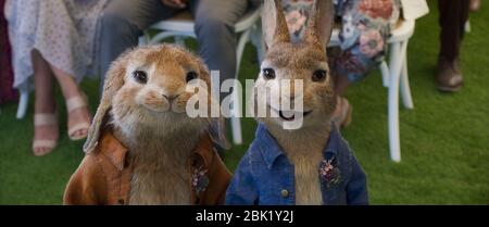 DATA DI USCITA: Gennaio 2021 TITOLO: Peter Rabbit 2: The Runaway STUDIO: Sony Pictures Animation DIRECTOR: Will Gluck TRAMA: Thomas e Bea sono ora sposati e vivono con Peter e la sua famiglia di conigli. Annoiato di vita nel giardino, Pietro va nella grande città, dove incontra i personaggi ombrosi e finisce per creare caos per tutta la famiglia. CON PROTAGONISTA: Benjamin (Colin Moody) e Peter Rabbit (James Corden). (Credit Image: © Sony Pictures Animation/Entertainment Pictures) Foto Stock