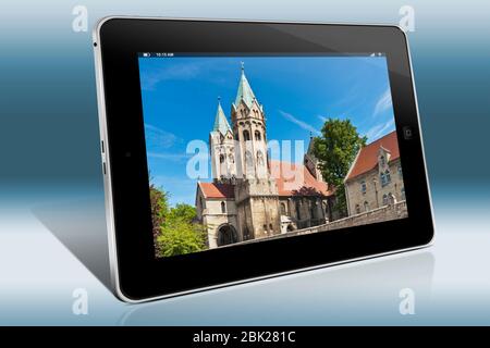 San Marys chiesa è un tardo romanico basilica di tre navate, Freyburg (Unstrut), Sassonia Anhalt, Germania, Europa Foto Stock