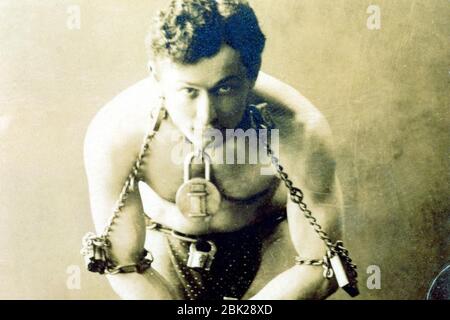 Harry Houdini (Marzo 24, 1874 Ð Ottobre 31, 1926) era un ungherese-americano nato l'illusionista e stunt performer, noto per la sua sensazionale atti di escape Foto Stock