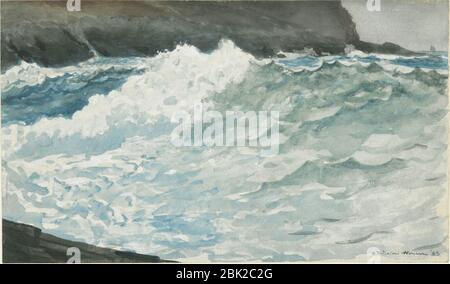 Surf il collo della Prout di Winslow Homer 1883. Foto Stock