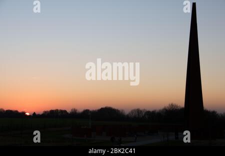 The spire, International Bomber Command Center Lincolnshire Peace Garden Foto Stock