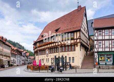 Rathaus, Stolberg, Harz, Sachsen-Anhalt, Deutschland, Europa Foto Stock