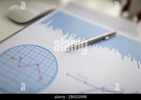 Analisi del grafico delle statistiche Foto Stock