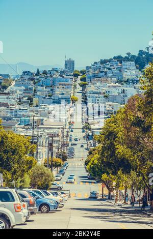 San Francisco, California, USA - 4 agosto 2019: Attrazioni turistiche di San Francisco Foto Stock