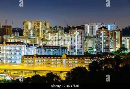 Edifici di appartamenti in Singapore Foto Stock