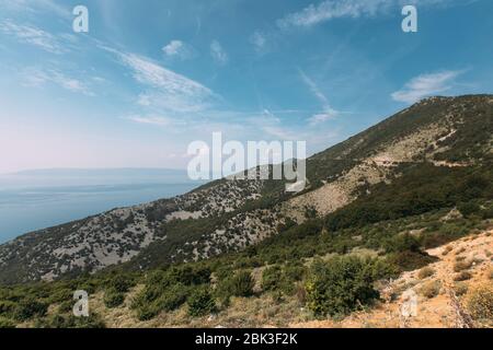 Vista panoramica mare Mali Losinj Cres Croazia Foto Stock