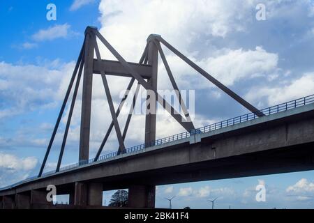 Prins Willem-Alexanderbrug Scholte Aanbouw PWA brug 1, tra Echteld e Beneden-Leeuwen, Gelderland, Paesi Bassi Foto Stock