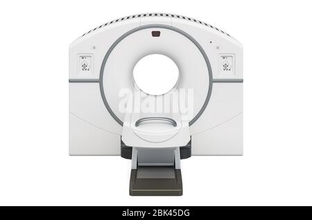 Scanner PET, tomografia a emissione di positroni. Rendering 3D isolato su sfondo bianco Foto Stock