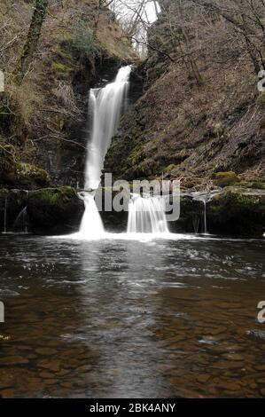 Sgwd Einion Gam, Afon Pyrddin. Foto Stock