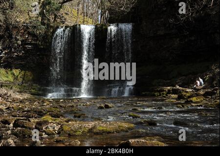 Sgwd Yr Eira, Afon Hepste. Foto Stock