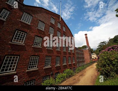 Cave Bank Mill (noto anche come Styal Mill), Styal, Greater Manchester, Lancashire, Inghilterra, Regno Unito Foto Stock