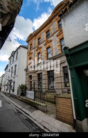 Trevail House, convertito Lloyds Bank vacanza lasciato di proprietà del famoso chef Gordon Ramsay a Fowey, Cornovaglia. Foto Stock
