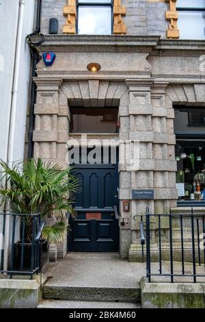 Trevail House, convertito Lloyds Bank vacanza lasciato di proprietà del famoso chef Gordon Ramsay a Fowey, Cornovaglia. Foto Stock