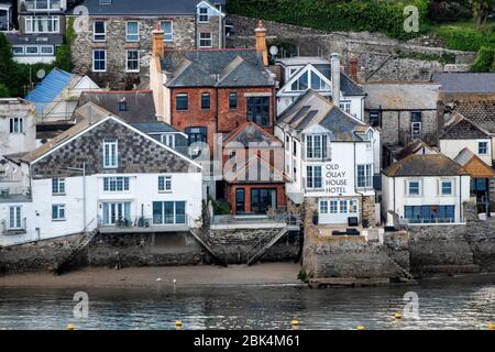 Trevail House, convertito Lloyds Bank vacanza lasciato di proprietà del famoso chef Gordon Ramsay a Fowey, Cornovaglia. Foto Stock