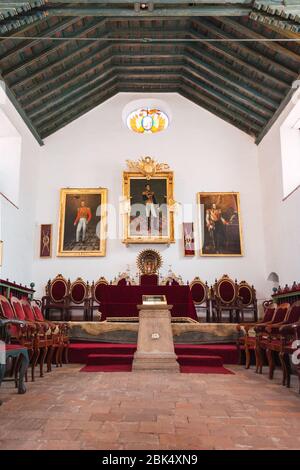 Salón de los Diputados nella Casa de la Libertad a Sucre, Bolivia Foto Stock