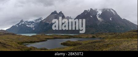 Lago Nordenskjold nel Parco Nazionale Torres del Paine, Cile Foto Stock