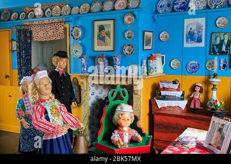 Tradizionale Fisherman's Home, Marken Isola, North Holland, Paesi Bassi, Europa Foto Stock