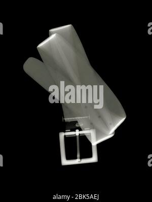 Cintura e fibbia, raggi X. Foto Stock