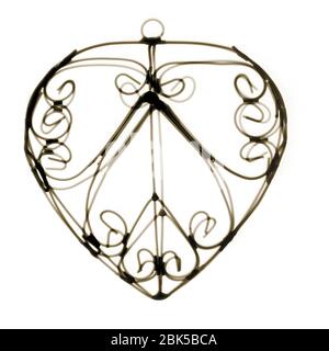 Ornamento a forma di cuore, raggi X. Foto Stock
