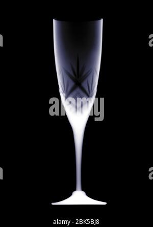 Vetro da vino cristallo, raggi X. Foto Stock