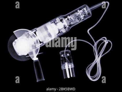 Smerigliatrice angolare, raggi X. Foto Stock