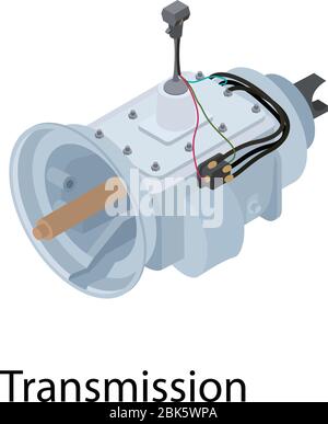 Icona della trasmissione. Isometrico dell'icona del vettore di trasmissione per il web design isolato su sfondo bianco Illustrazione Vettoriale
