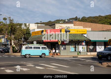 VW camper kombi van a Sydney, NSW, Australia veicolo di trasporto famoso classico Foto Stock