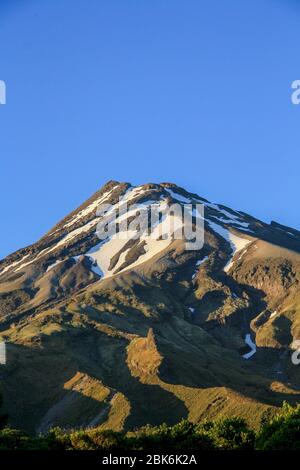 La cima del Monte Taranaki, Nuova Zelanda Foto Stock